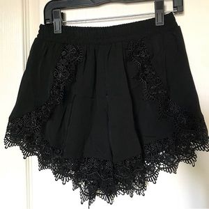 Black Lace Shorts